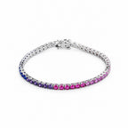 The Rainbow Tennis bracelet with its gift pouch