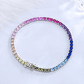 The Rainbow Tennis — OWYD 925 sterling silver bracelet with rainbow zircon