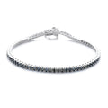 The Silver Tennis — OWYD 925 sterling silver tennis bracelet with black stones