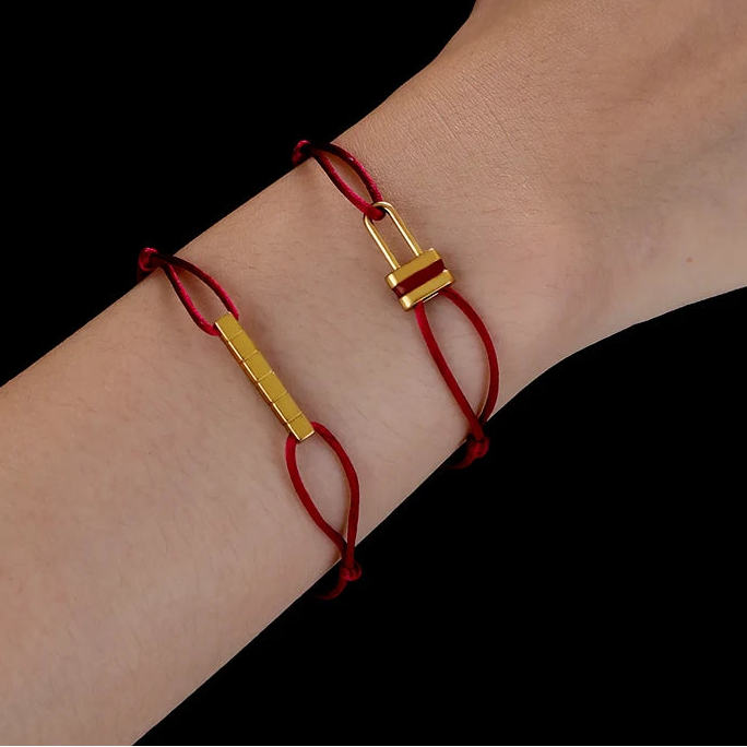 The Cube bracelet worn on the wrist