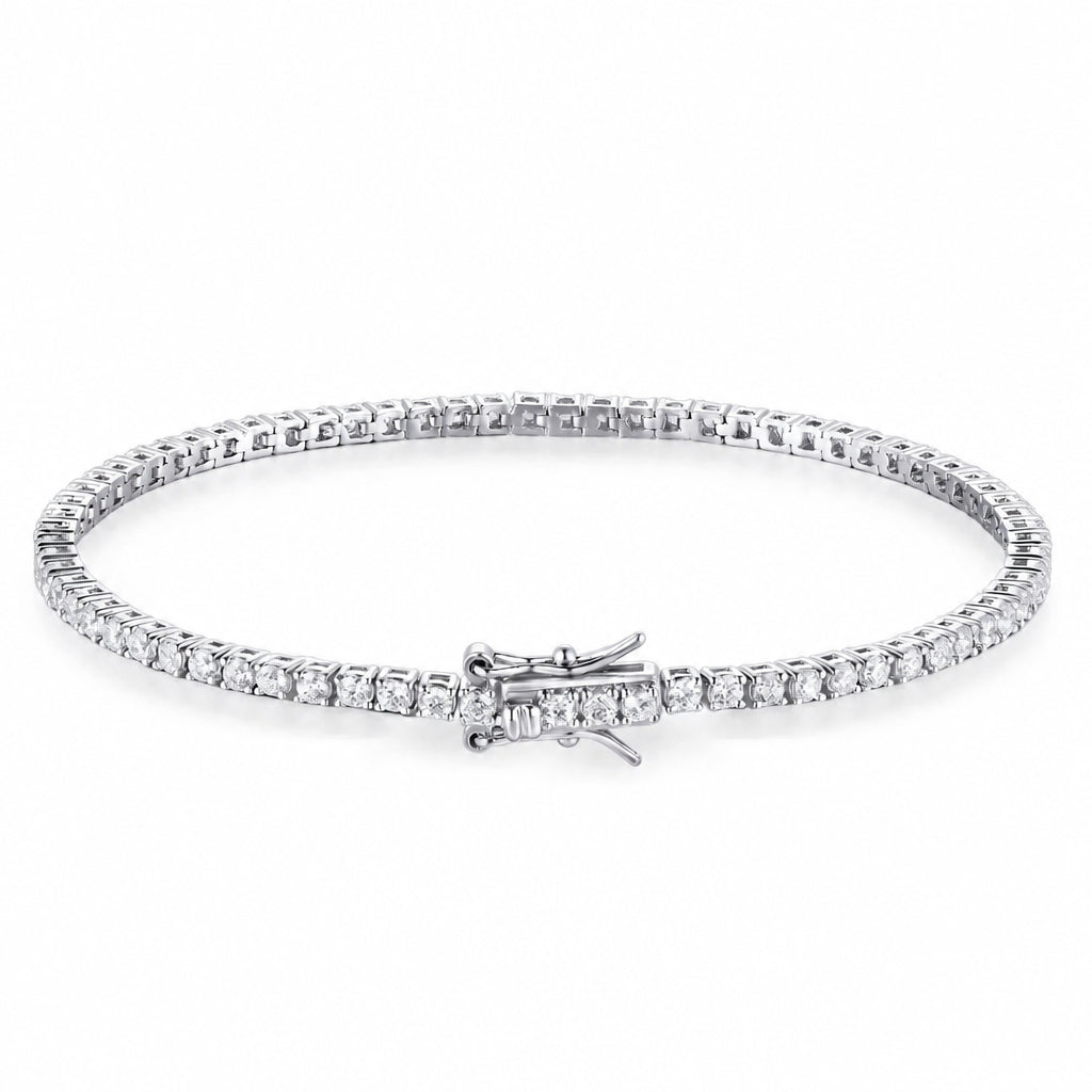 The Tennis Silver — OWYD 925 sterling silver tennis bracelet with moissanite